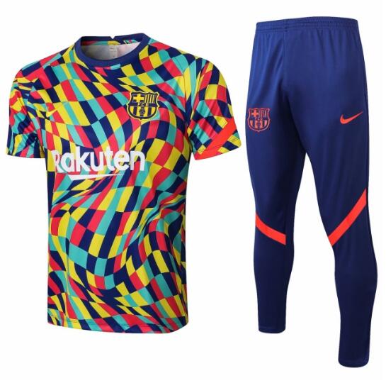 2021/22 Barcelona Rainbow Training Kits Shirt with Pants